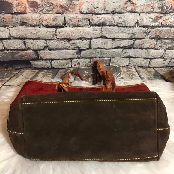 Dooney & Bourke Red Dover Tote Purse bag EUC - Picture 4 of 8